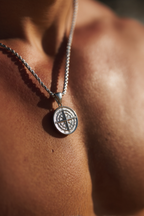 Pureform Compass Necklace | Platinum 2