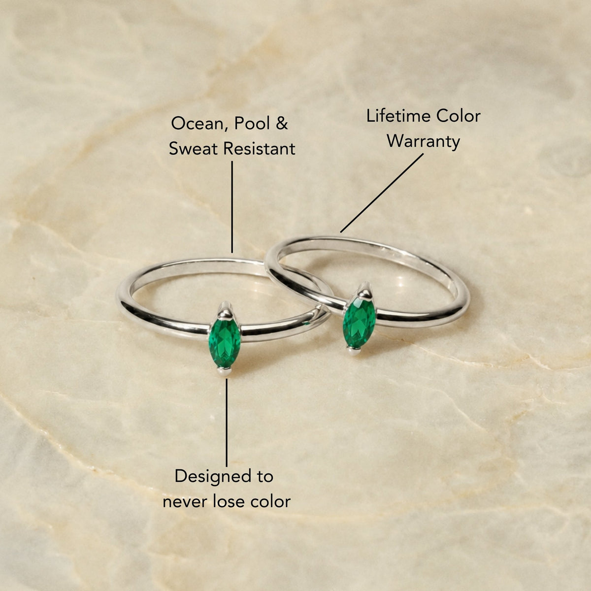 Dainty Emerald Ring 9