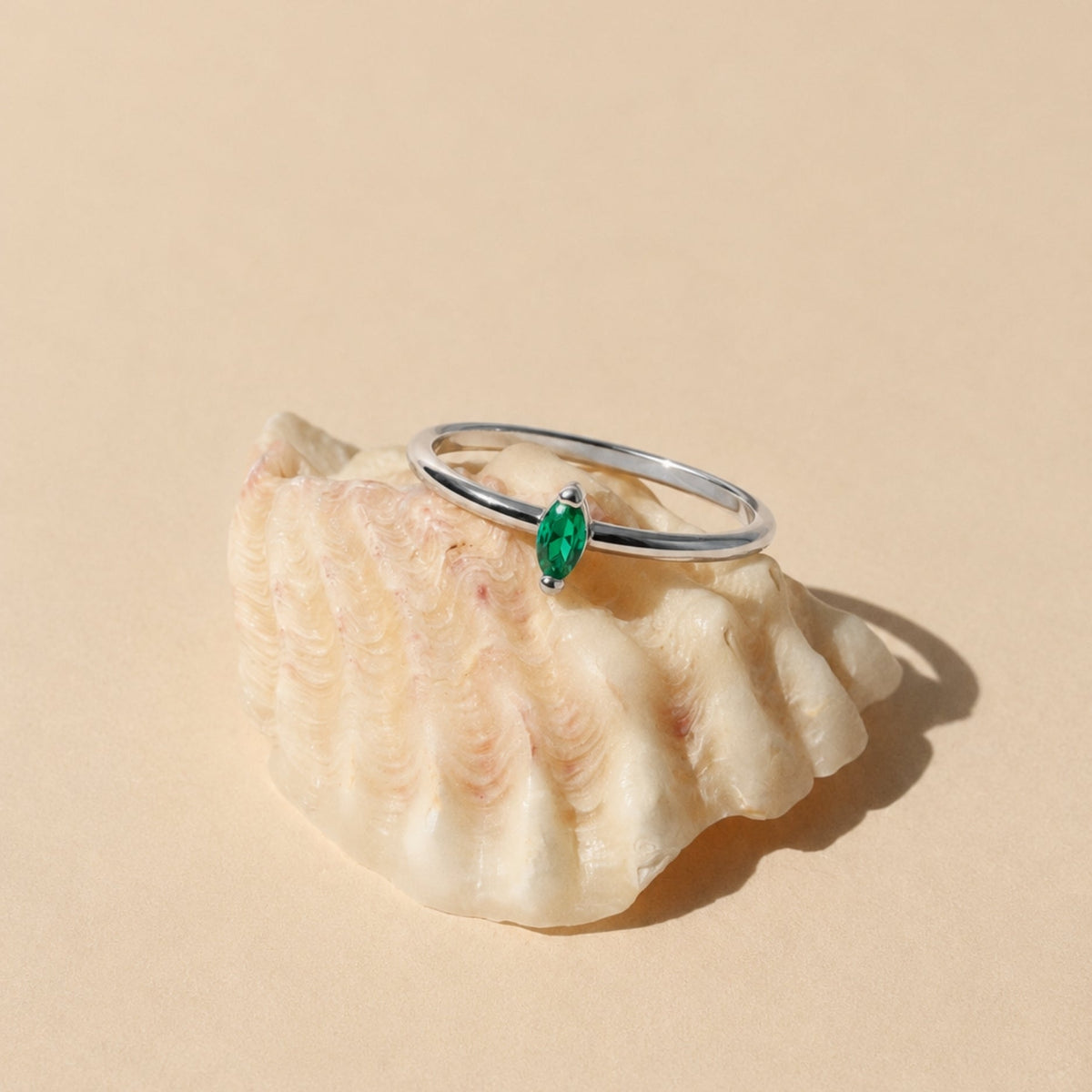 Dainty Emerald Ring 8
