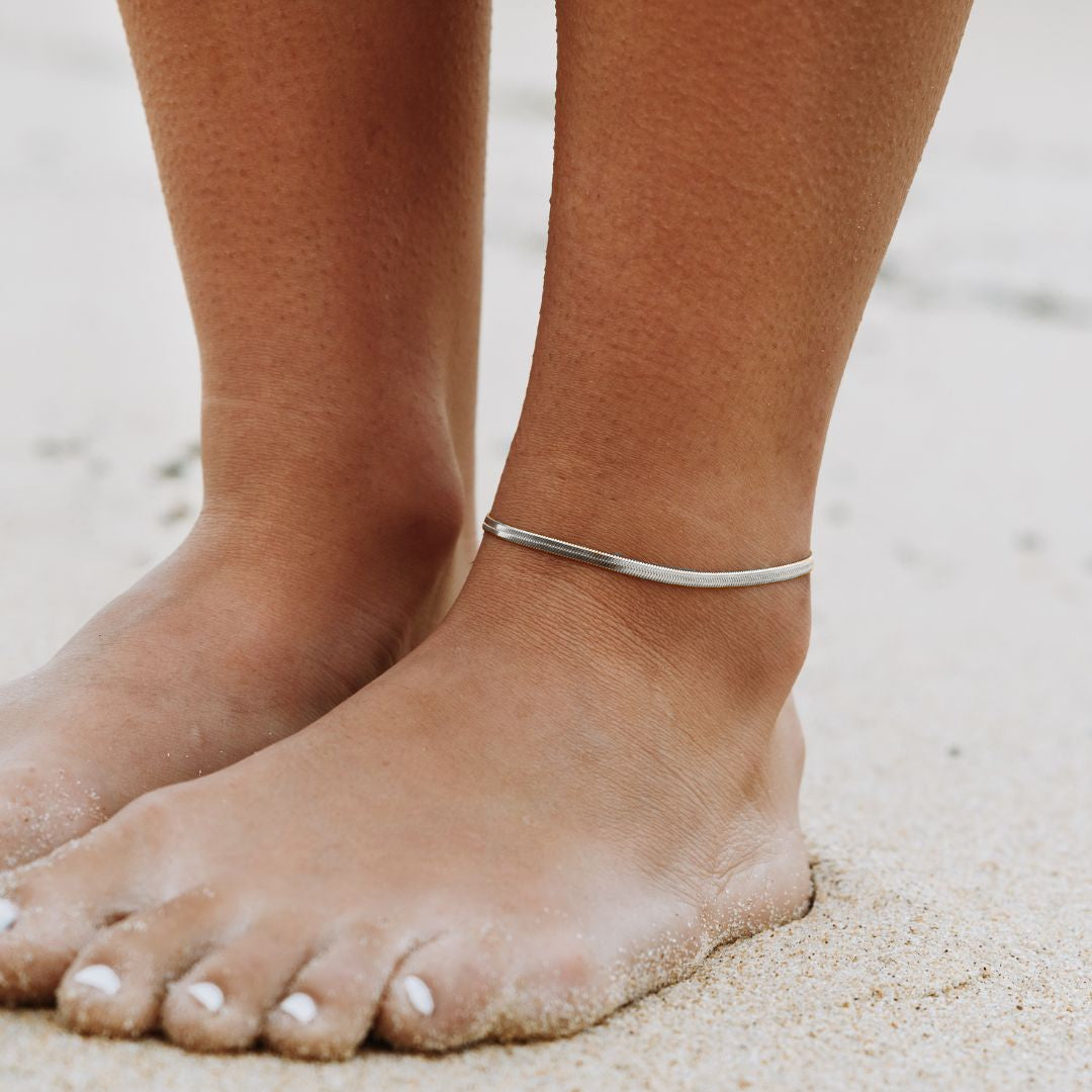 "Kauai" Herringbone Anklet 4