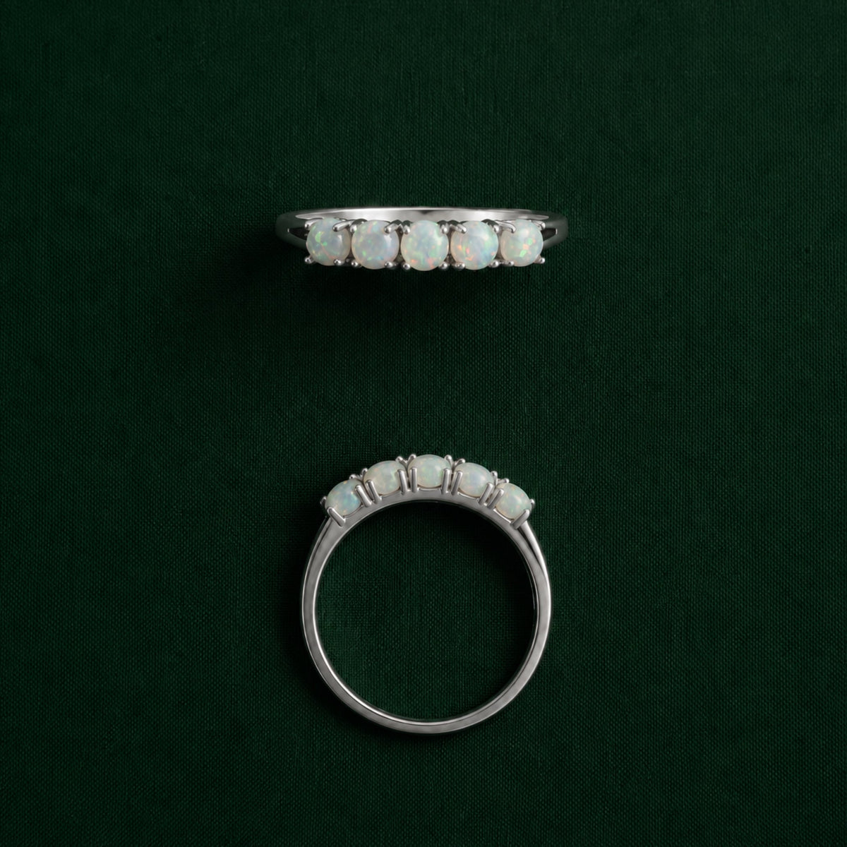 Opal Band Ring 8