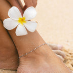 White Beaded Anklet 2