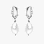 Freshwater Pearl Hoop Earrings 15