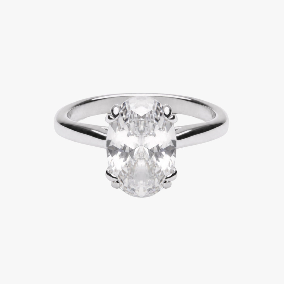 Oval Solitaire Ring 10