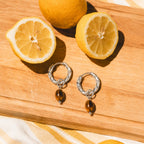 Tiger Eye Hoops Earrings 5