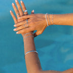 Double White Beaded Bracelet 13