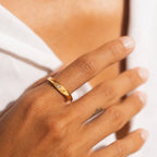 One-Initial Crystal Ring 2
