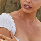White Beaded Choker 14