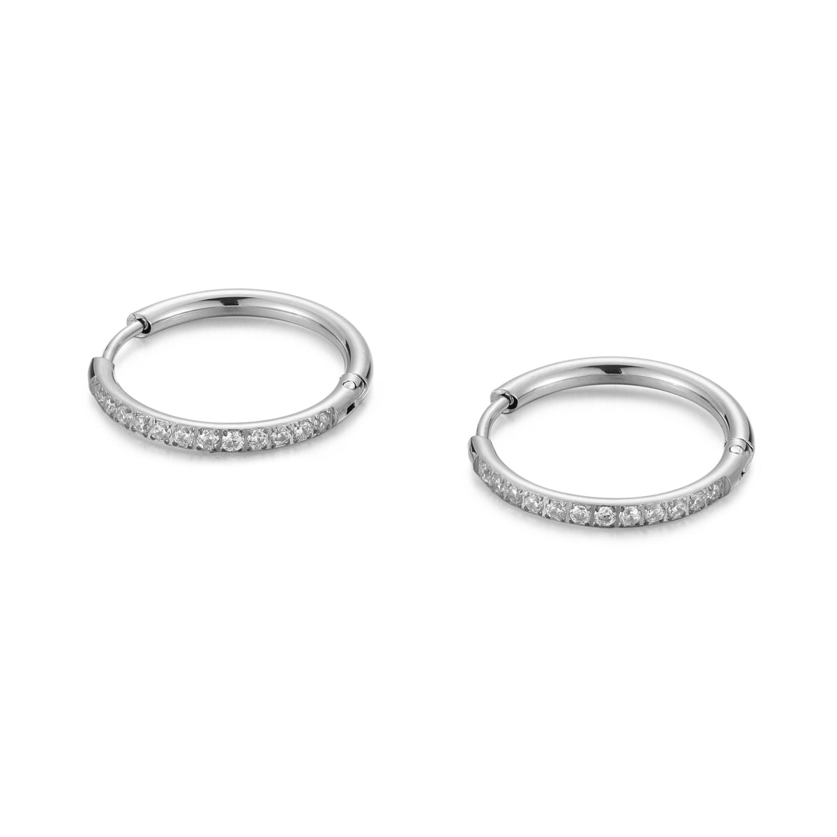 Large Pavé Hoops 10