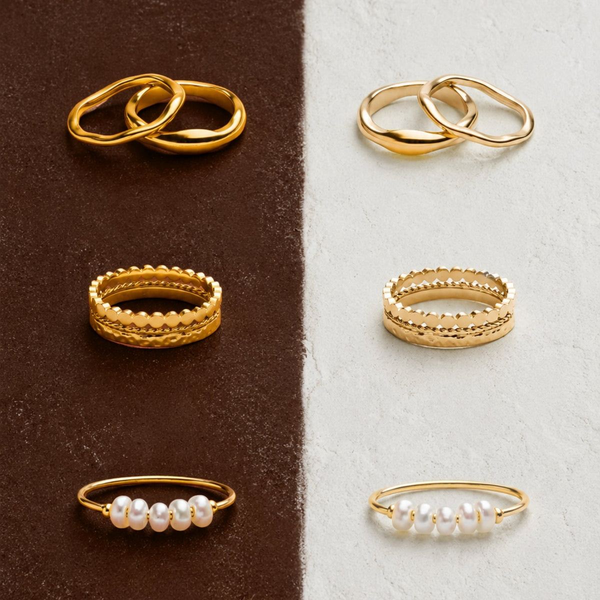 "Gemini" Stackable Rings 6