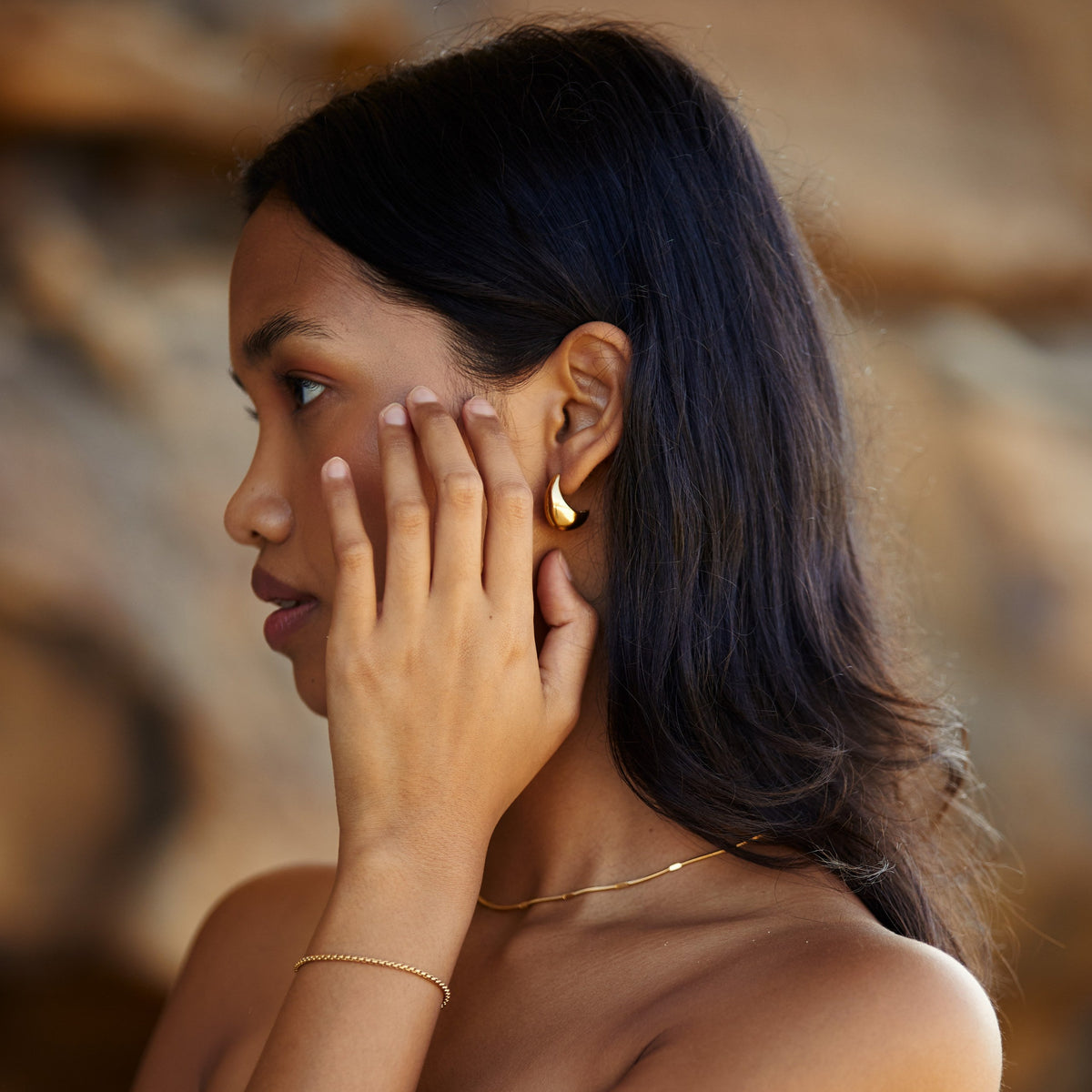 Teardrop Hoop Earrings 4