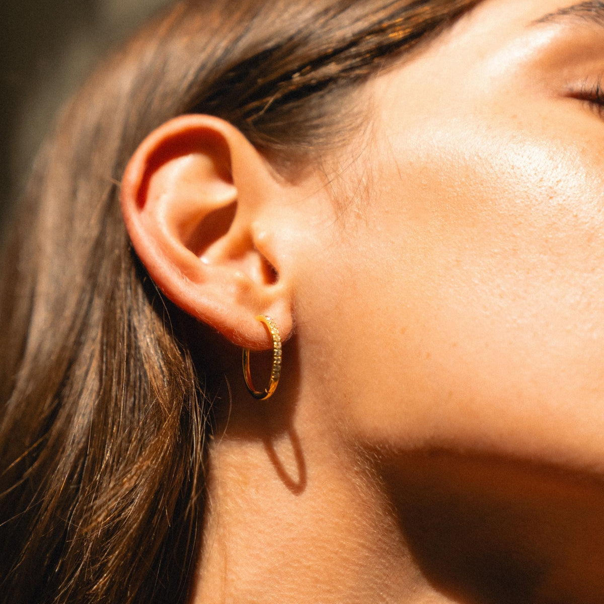 Large Pavé Hoops 5