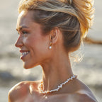 Hammered Pearl Hoop Earrings 16