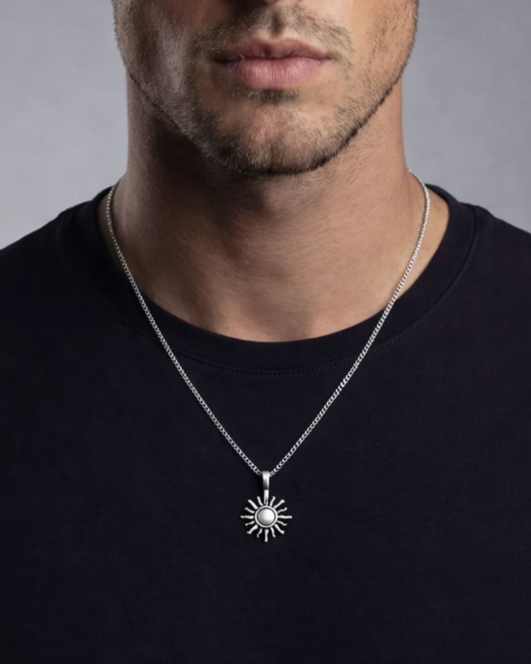 Sun Pendant Necklace | Stainless Steel 2