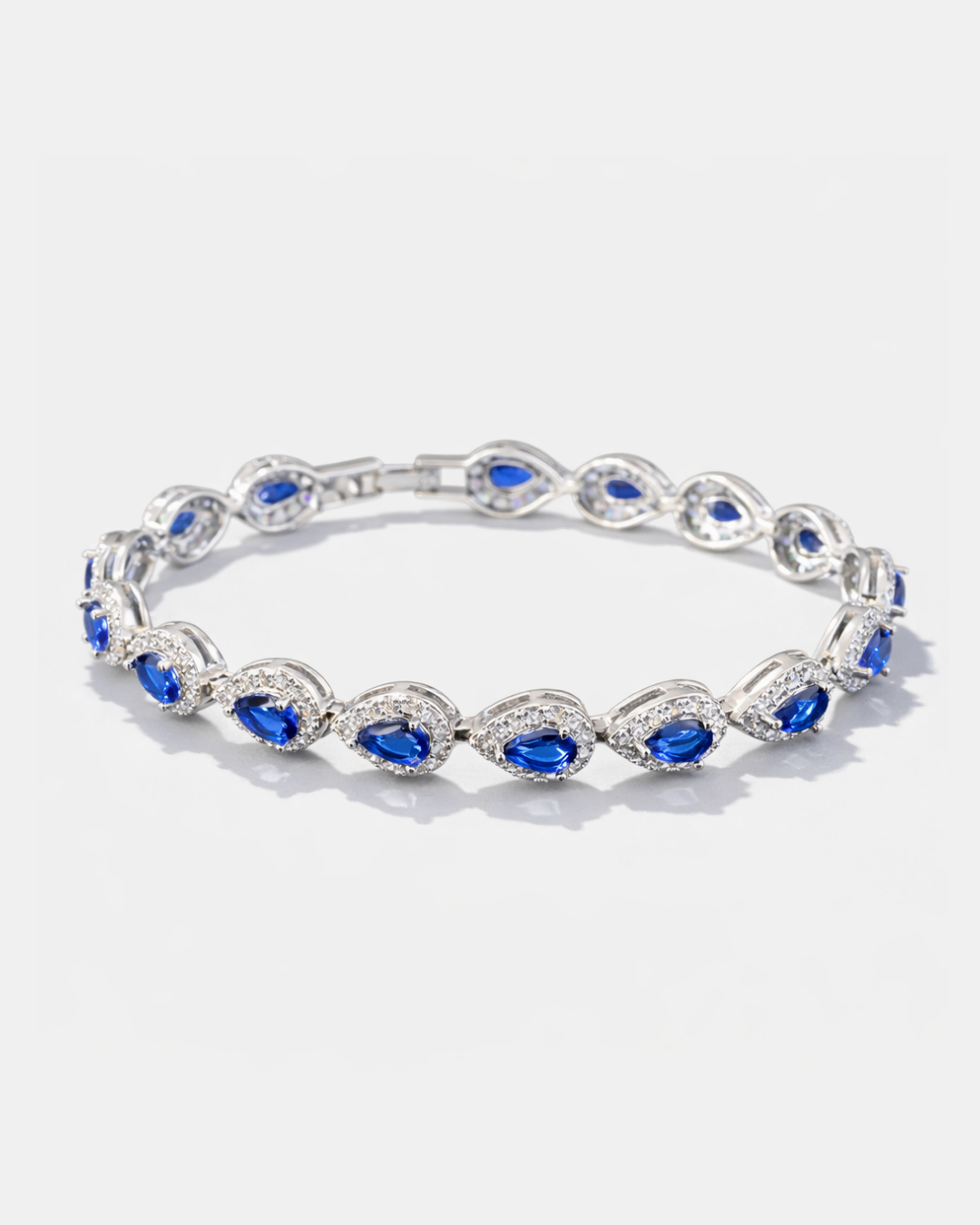Teardrop Bracelet | Sapphire Blue Silver 1