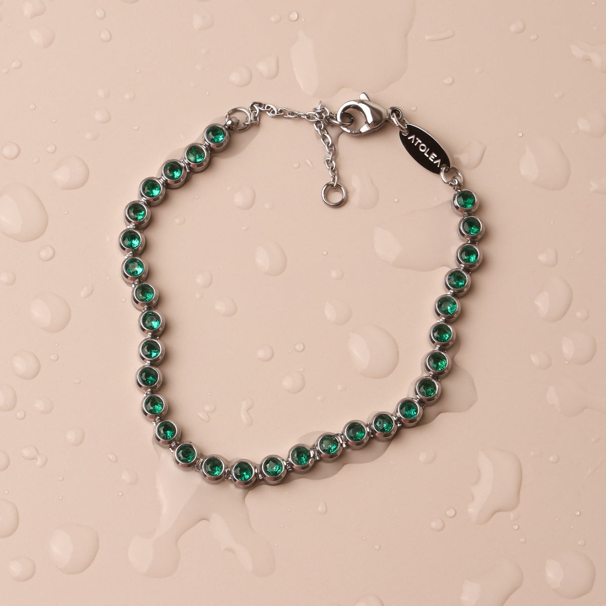 Green Tennis Bracelet 8