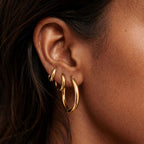 Thick Hoop Earrings 1
