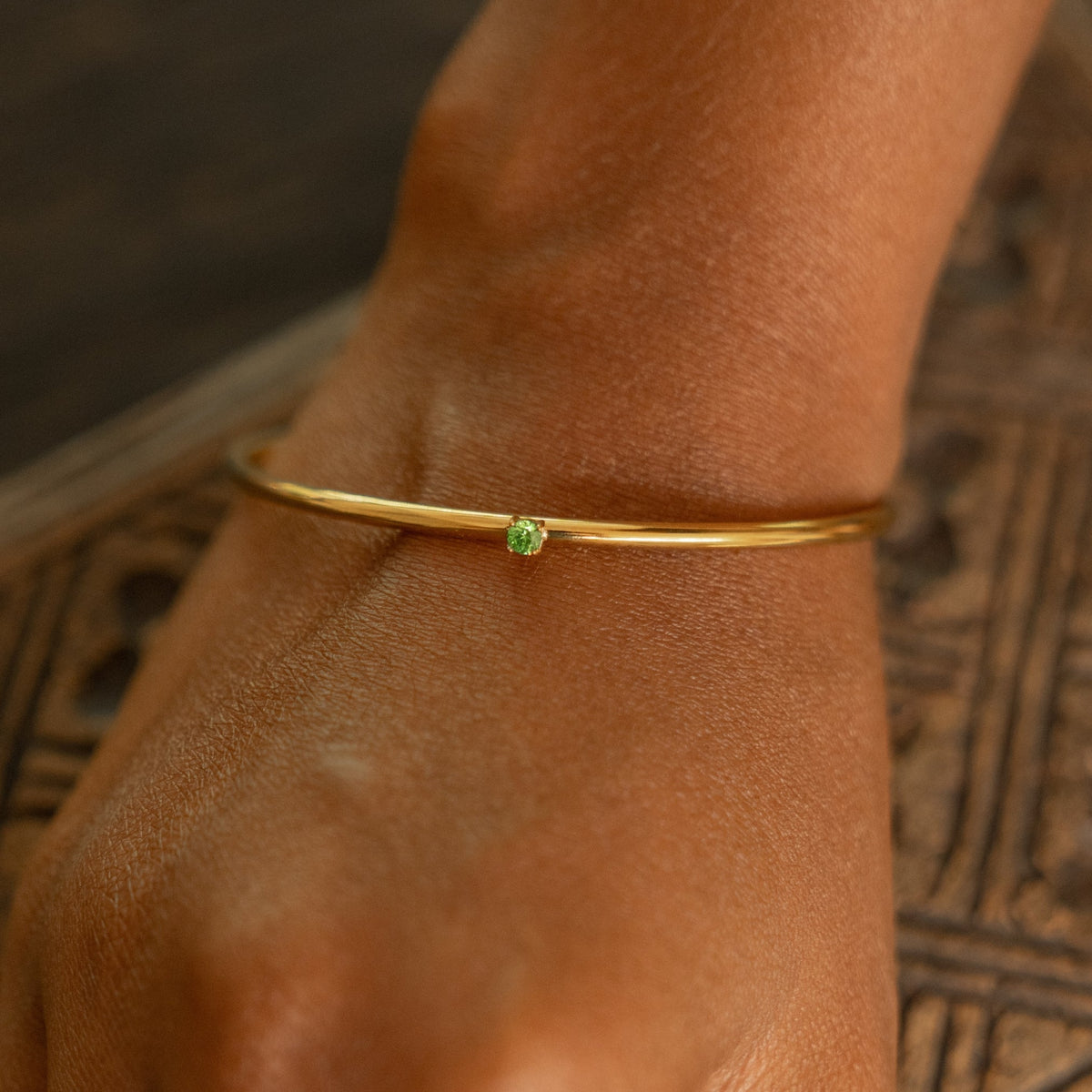 Thin Emerald Cuff 1