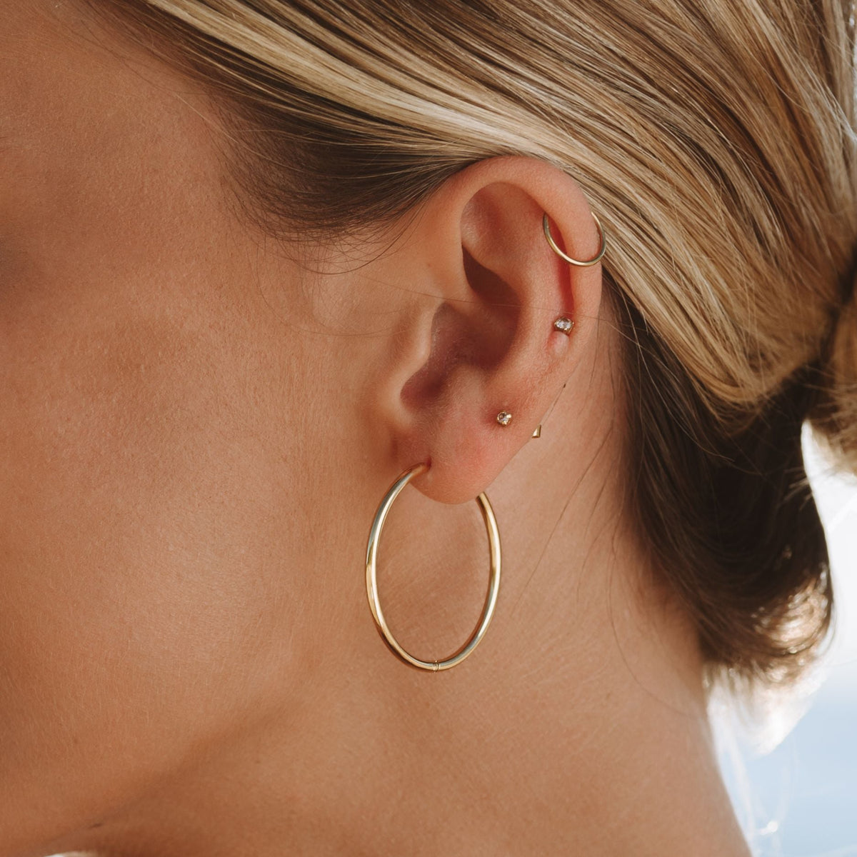 Thin Hoop Earrings 8