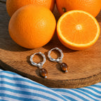 Tiger Eye Hoops Earrings 6