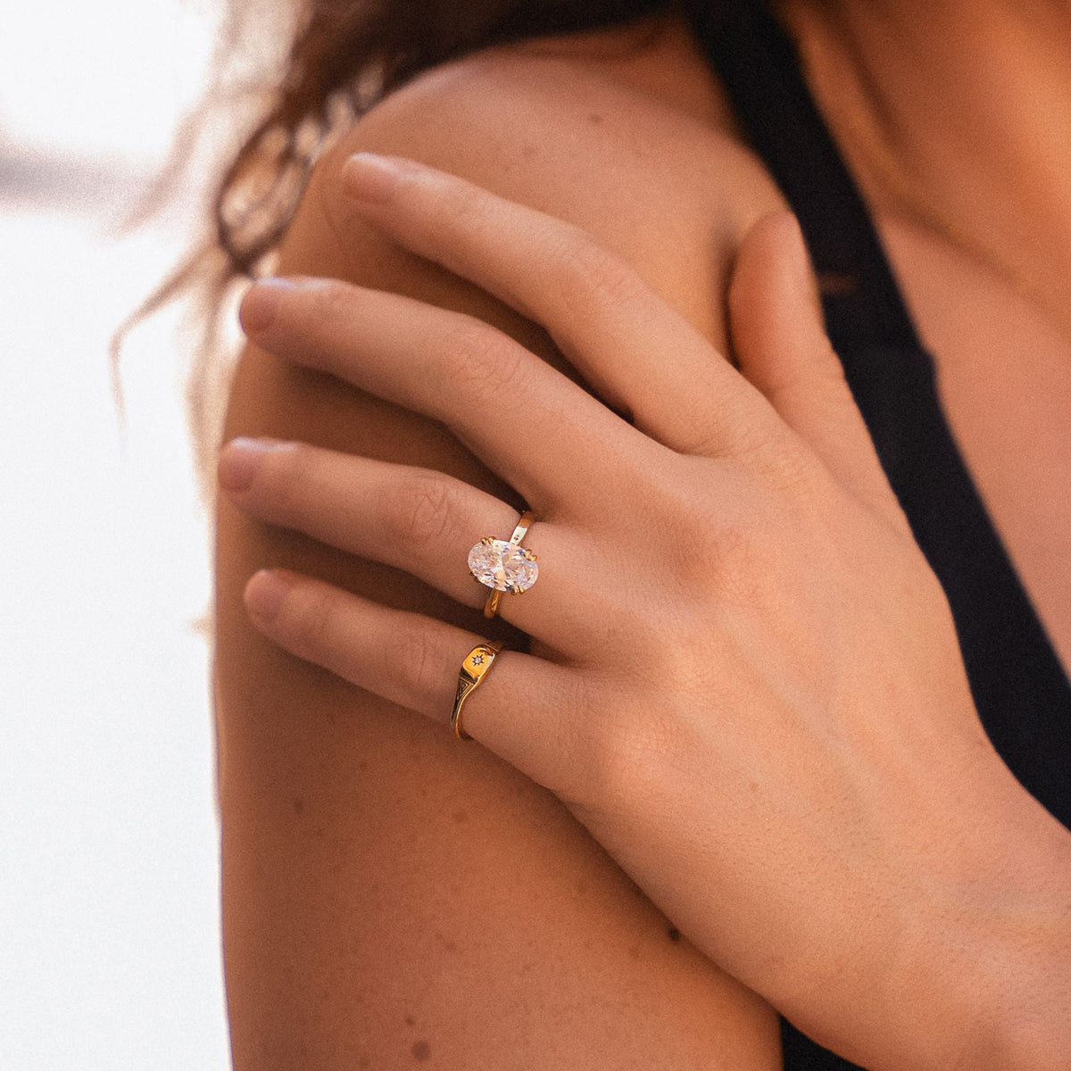 Oval Solitaire Ring 7