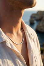 Vento Flat Necklace | Silver 4