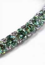 Verdant Éclat Bracelet | Green Moissanite 4