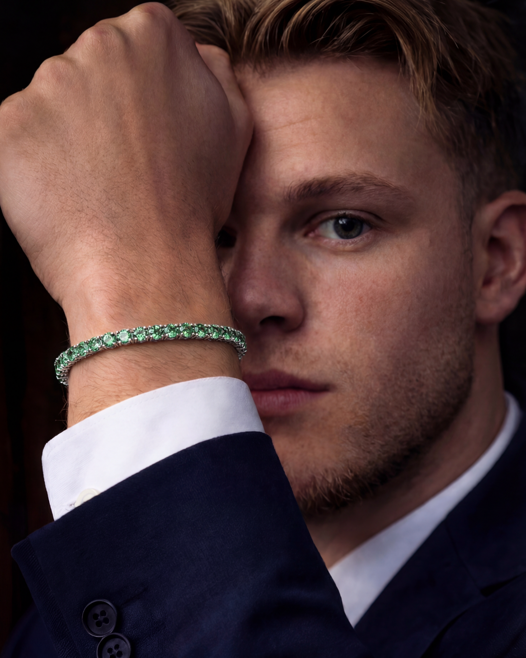 Verdant Éclat Bracelet | Green Moissanite 3