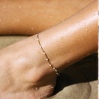 White Beaded Anklet 1