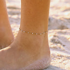 White Beaded Anklet 3