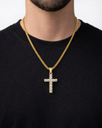 Zirconia Cross Necklace | Gold 2